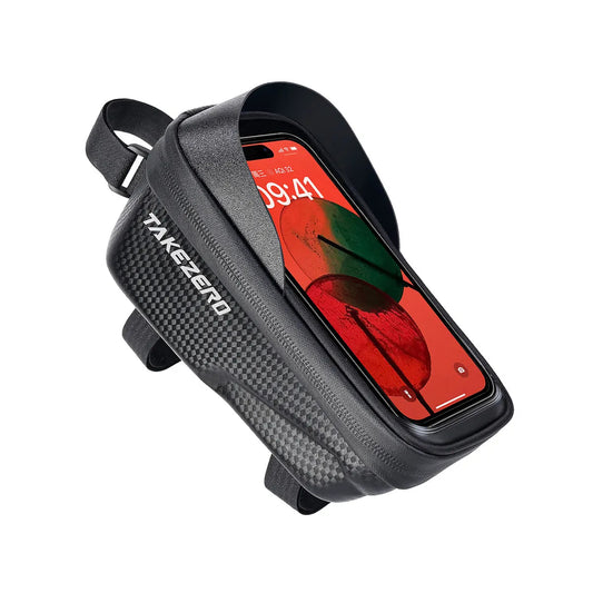 TAKEZERO A2/A3 Fahrrad-Lenkertasche – EVA Hartschale, Handyhalter, MTB & Rennrad
