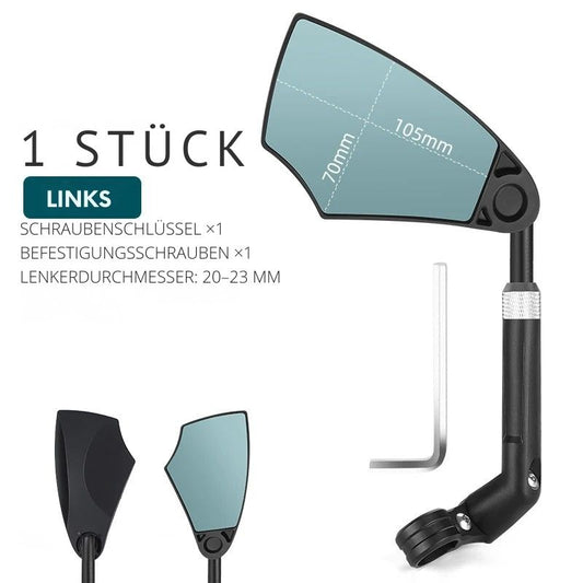 Fahrrad-Rückspiegel – teleskopisch, flexibel, 360° Weitwinkel